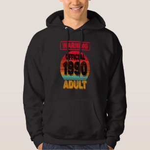32:a födelsedag född 1990 Manar Kvinnor 32 år gamm Hoodie