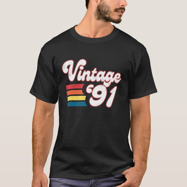32:a födelsedag Kvinnor Manar född 1991 T Shirt (Framsida)