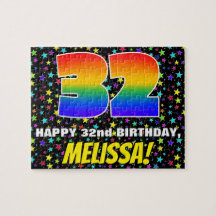 32:a födelsedag - Roligt, färgstark stjärna Fält M