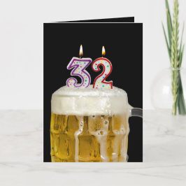 32:a födelsedag svart kort