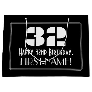 32:a födelsedagen ~ Art Deco Inspired Titta "32" +