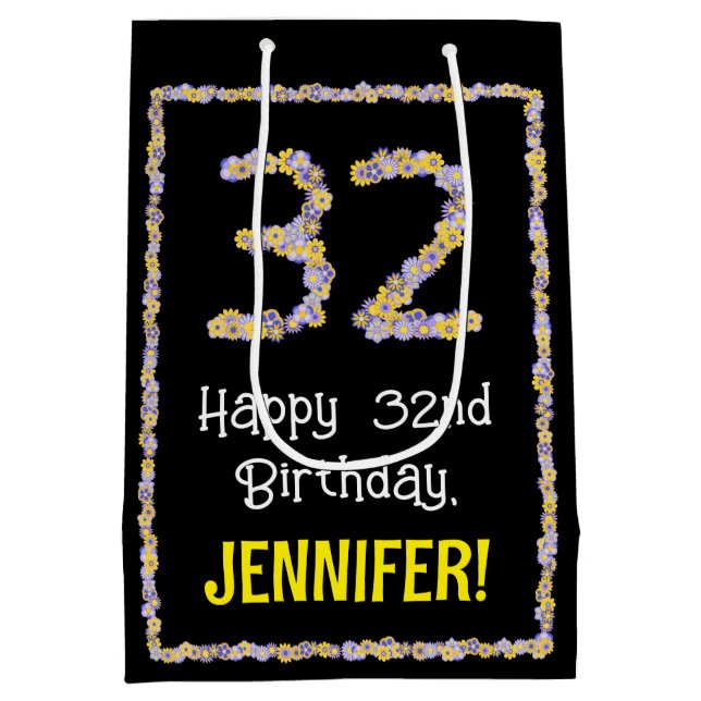 32:a födelsedagen: Blommigt Flowers Number, eget n (Baksidan)