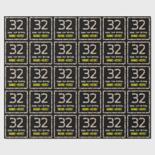 32:a födelsedagen: Blommigt Flowers Number, eget n Presentpapper