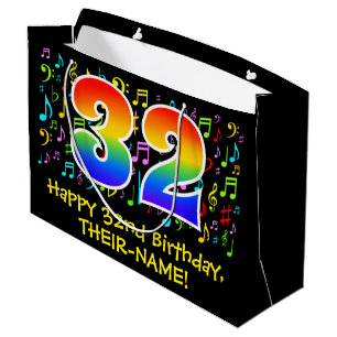 32:a födelsedagen - Färgstarka musiksymboler, regn