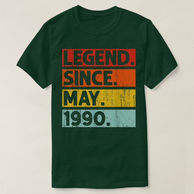 32:a födelsedagsgåvor sedan maj 1990 32 år t shirt (Design framsida)