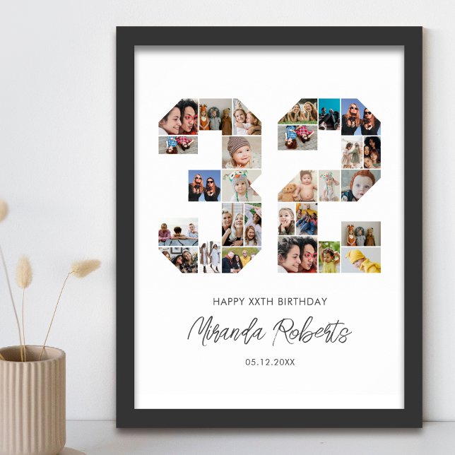 32:a födelsedagsnumret 32-Anpassningsbarnas fotoko Poster (Skapare uppladdad)