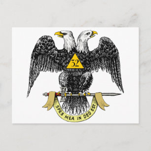 32:a graderingen Scottish Rite Black Eagle Vykort