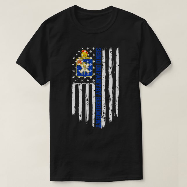 32:a infanteriregimen American Flagga Pullover T Shirt (Design framsida)