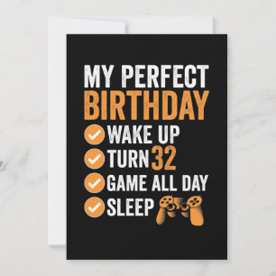 32:a varvet 32 Min perfekta födelsedagsgaming Inbjudningar