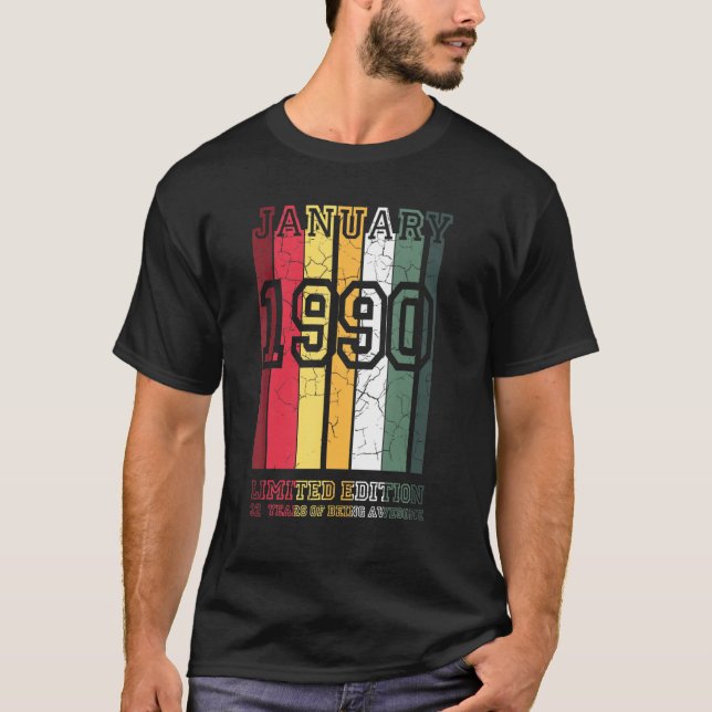 32 Åldersperioden från januari 1990 Begränsad utgå T Shirt (Framsida)