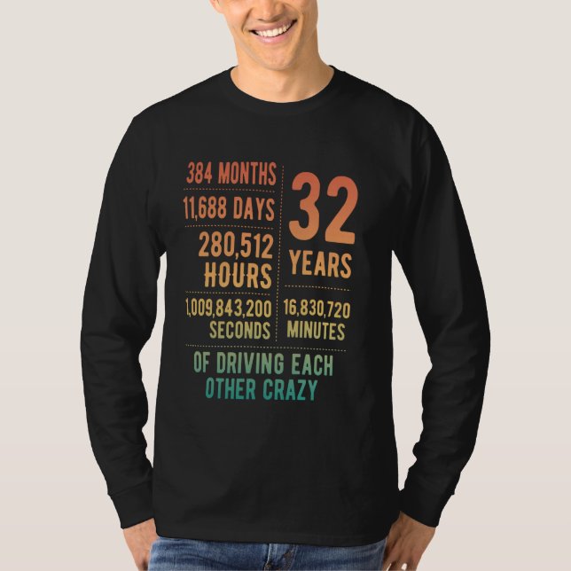 32 år begravd på trettioandra Bröllop-årsdagen T Shirt (Framsida)