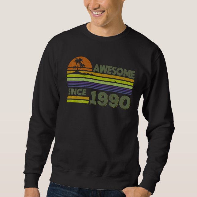32 år gamla Manar-kvinnor Fantastisk sedan 1990 Lång Ärmad Tröja (Framsida)