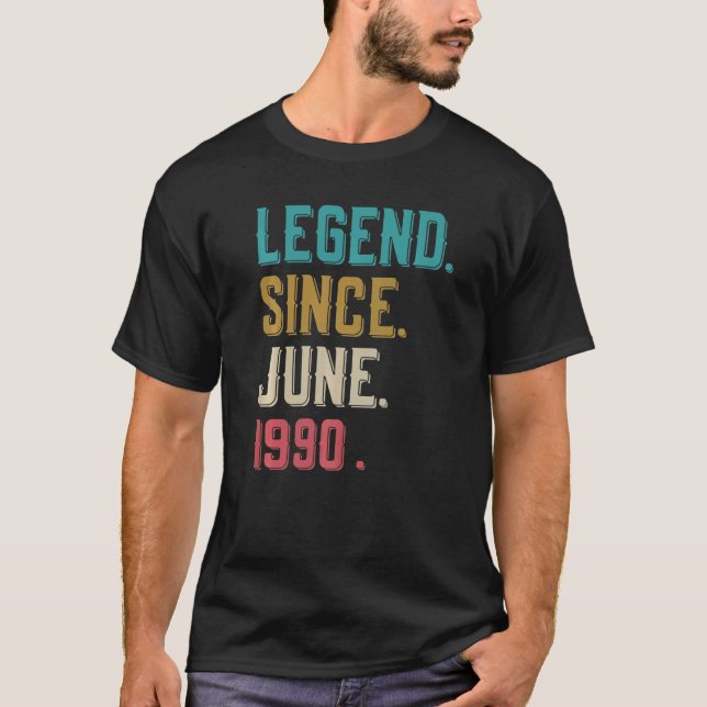 32 år gammal förklaring sedan juni 1990 32:a födel t shirt (Framsida)