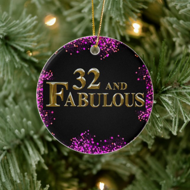 32-årsdag  julgransprydnad keramik (Träd)