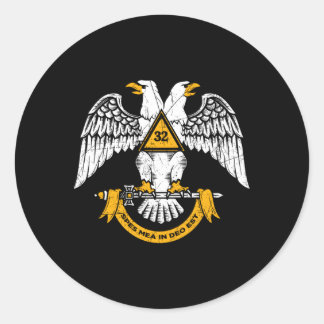 32:e graden Masonic Scottish Rite Vingar Down Fath Runt Klistermärke