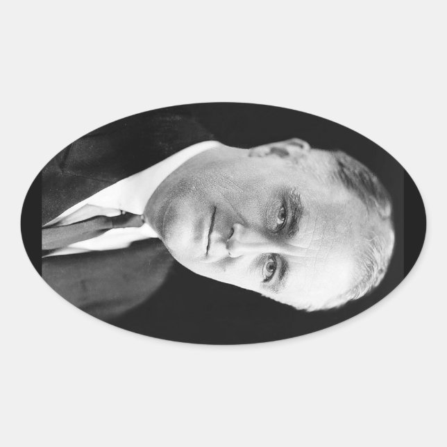 32 Franklin D. Roosevelt1 Ovalt Klistermärke (Framsida)