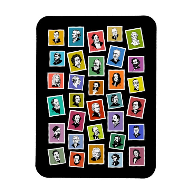 32 grafiskt porträtt för de underbarare kompositör magnet (Vertikal)