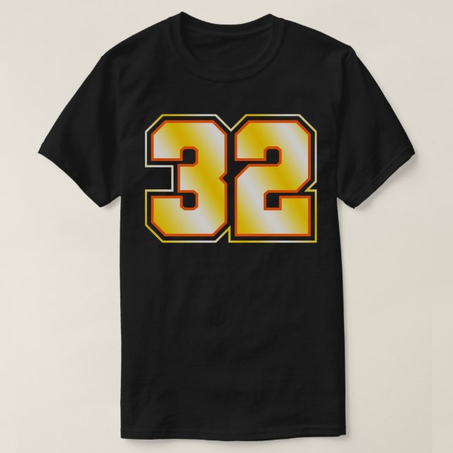 32 Gultens idrottsnummer T Shirt (Design framsida)