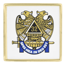 32 T-Shirt Cufflinks i grad Mason Guldpläterad Kavajnål