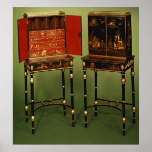 32: Två Chinoiserieskåp, c.1770 Poster