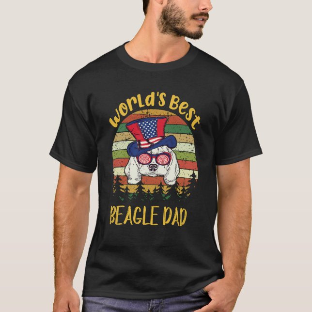 32 Världens Bästa Beagle Pappa Beagle T Shirt (Framsida)