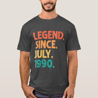 32 Years Old Gifts Legend Since July 1990 32th Bir T Shirt