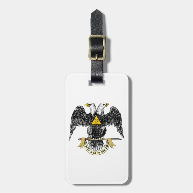 32nd Degree Scottish Rite Double Headed Eagles Bagagebricka (Vertikal Framsida)