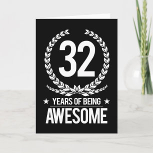 32nd Födelsedag (32 år av att vara enorma) Kort