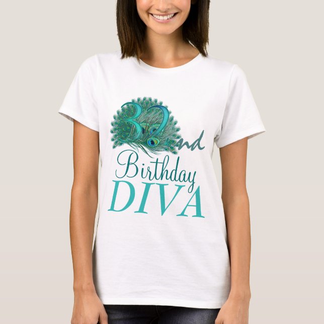 32nd FödelsedagDivaskjortor Tee Shirt (Framsida)