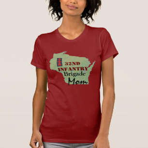 32nd Infanteribrigad med den Wisconsin kartan Tee Shirt