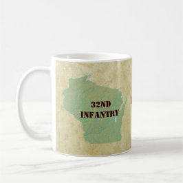 32nd Militär för brigad för infanteriWisconsin röd Kaffemugg