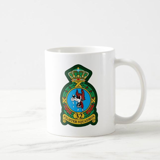 32nd (taktiska) kämpeskvadronWolfhounds Kaffemugg (Höger)