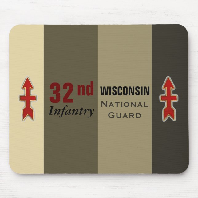 32nd Vakt för infanteriWisconsin medborgare Musmatta (Framsidan)