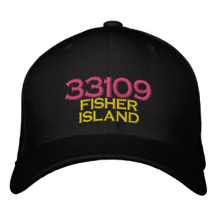 33109 FISKARÖN MIAMI BEACH FLORIDA HAT BRODERAD KEPS
