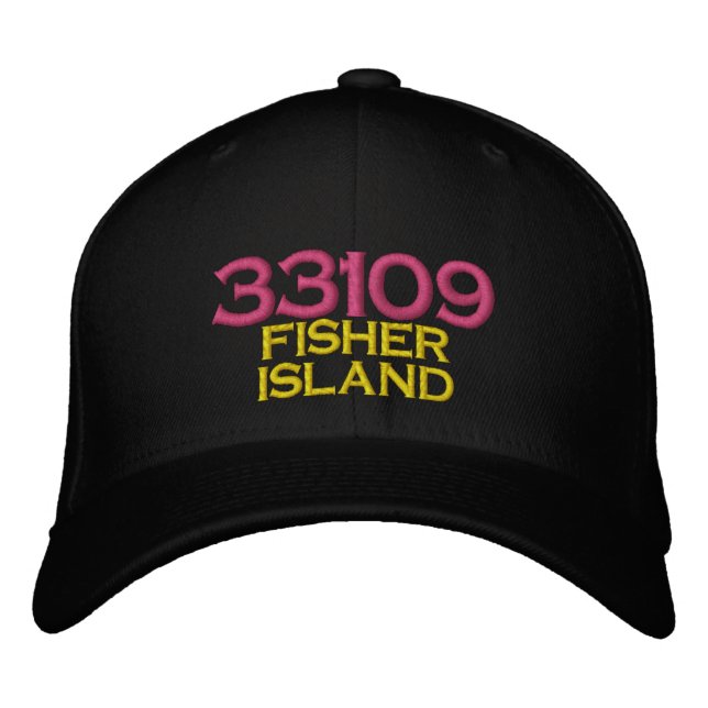 33109 FISKARÖN MIAMI BEACH FLORIDA HAT BRODERAD KEPS (Framsida)