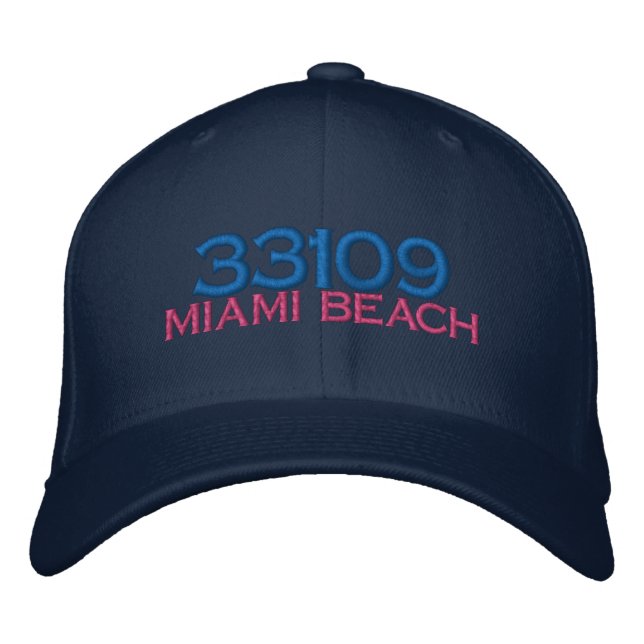 33109 MIAMI BEACH FLORIDA HAT BRODERAD KEPS (Framsida)