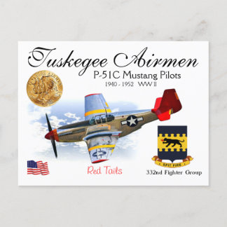 332nd Fighter Sq.-P-51C Mustang Fighter Squadron Vykort