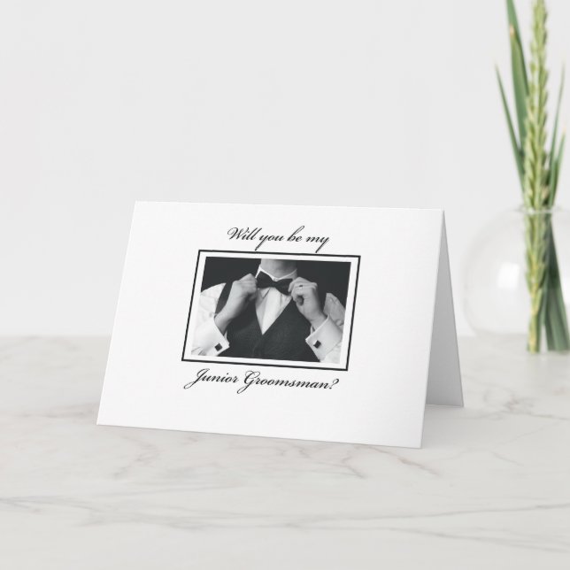3330 Kommer du att vara Junior Groomsman? Inbjudan (Framsida)