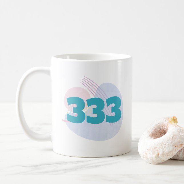 333 Angel Guidance Affirmation Manifestation Kaffemugg (Med munk)