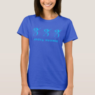 333 (ANGELNUMMER) Synkronicitet, blå - Tee Shirt
