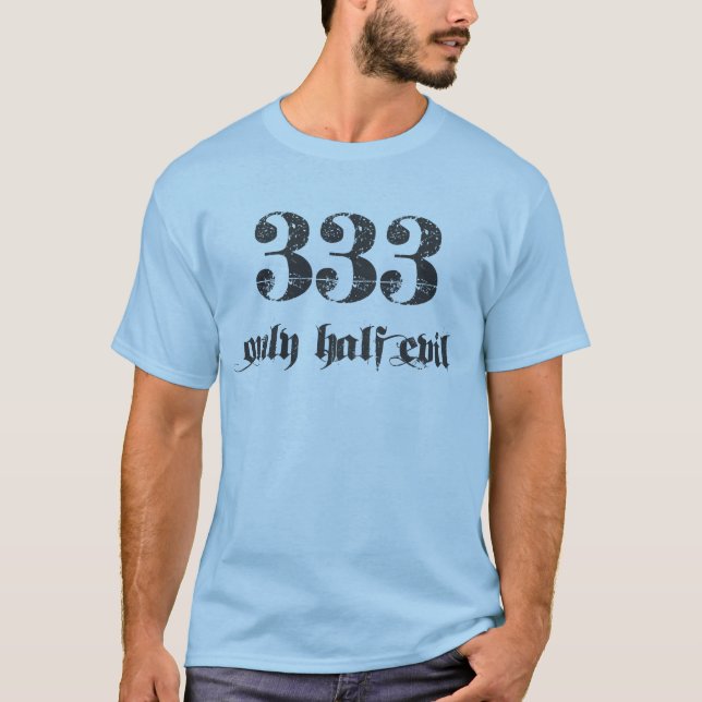 333 - halv ond skjorta tee shirt (Framsida)