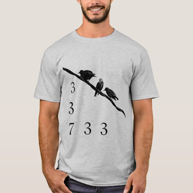 337 fåglar på en binda t-shirt (Framsida)