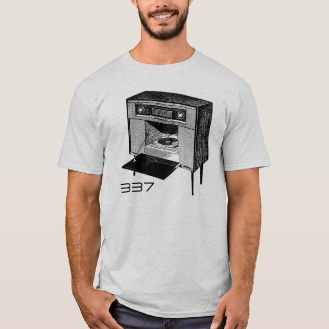 337 studior 33,7 FM radiosände T-tröja Tee Shirt (Framsida)