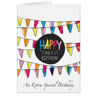 33 1/3 bunting flaggor hälsningskort