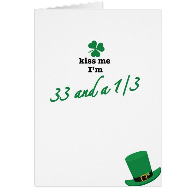 33 1/3 kysser mig hälsningskort (Framsidan)