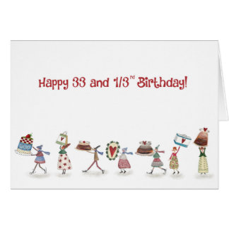 33 1/3 teaparty hälsningskort