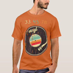 33 45 78 Vintage Retro Vinyl Record Turntable T Shirt