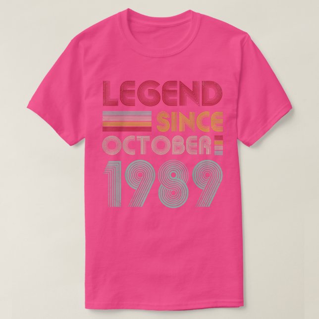 33 år gamla gåvor sedan oktober 1989 33:e t shirt (Design framsida)
