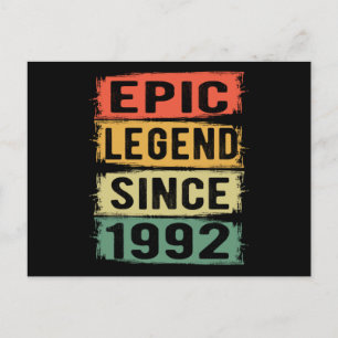 33 år gammal födelsedag Episk Legend 33-årspresent Vykort