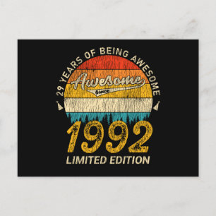 33 Års Födelsedag Retro Awesome 33-årspresent Vykort